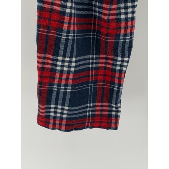 NAUTICA Men's Navy-Red Plaid Flannel Pull-On Classic-Fit Pajama Pants SZ L - Picture 8 of 9
